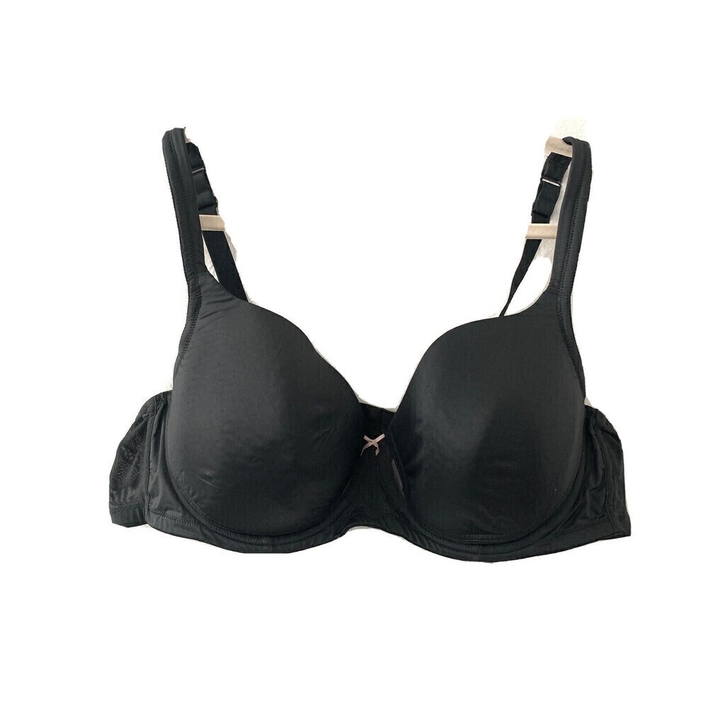 Cacique Lightly Lined Balconette Bra Size 46C Black